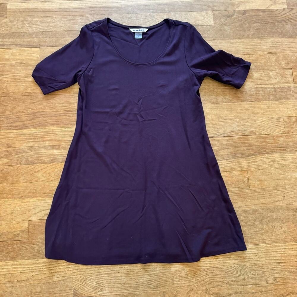 Nygard plum purple short sleeve a-line T-shirt dress size medium M
b28